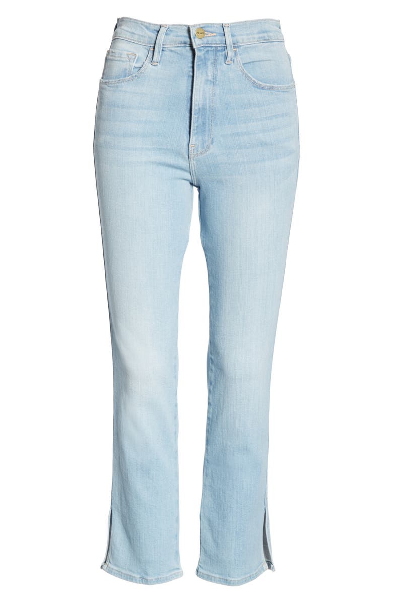 FRAME Le Sylvie Slit Hem Crop Slim Jeans, Alternate, color, 