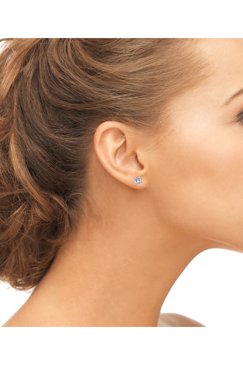 Sterling Silver Screw-back Square Studs, Main, color, Silver