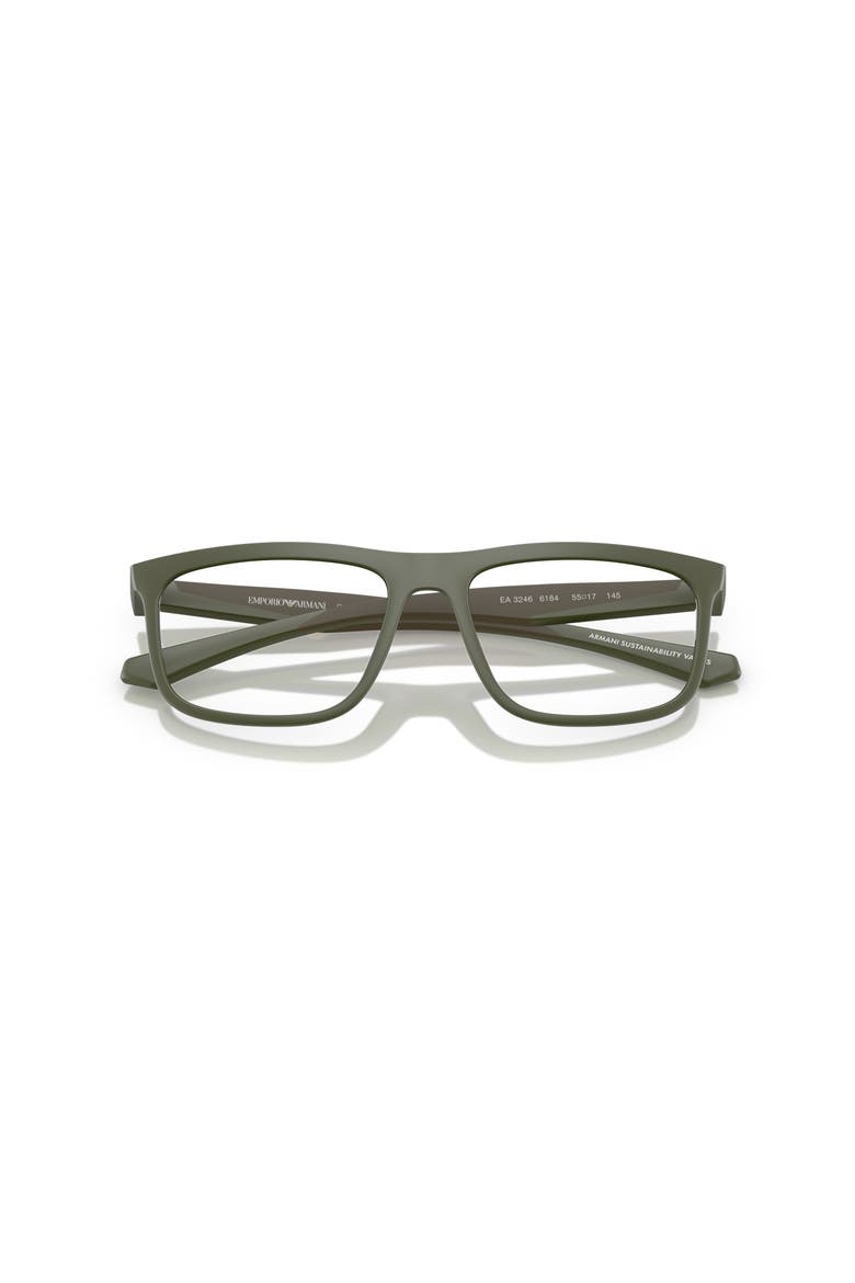 55mm Square optical glasses, Alternate, color, Green