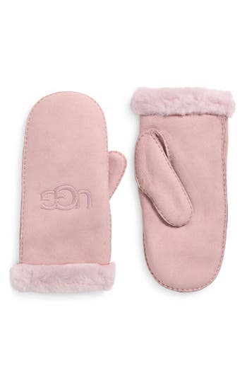 Ugg ® Genuine Shearling Lined Mittens In Pink