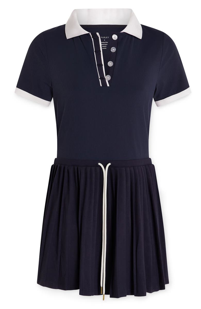 Varley Paloma Court Dress with Removable Shorts, Alternate, color, Blue Nights/ White