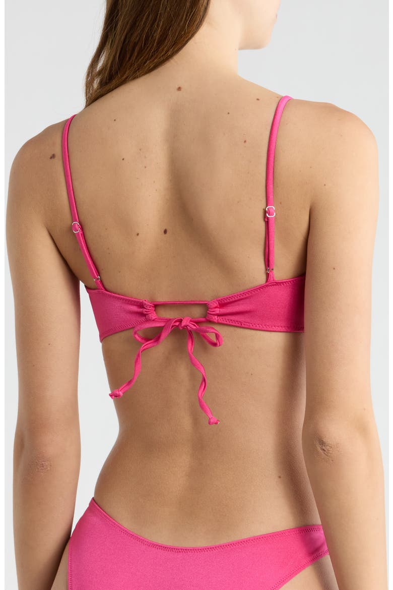 Brea Shine Bralette Bikini Top, Alternate, color, PINK
