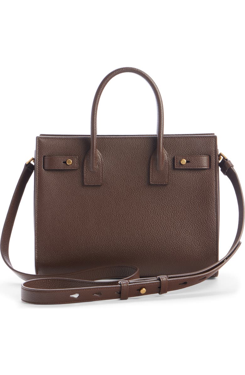 Saint Laurent Baby Sac de Jour Grained Leather Top Handle Bag, Alternate, color,