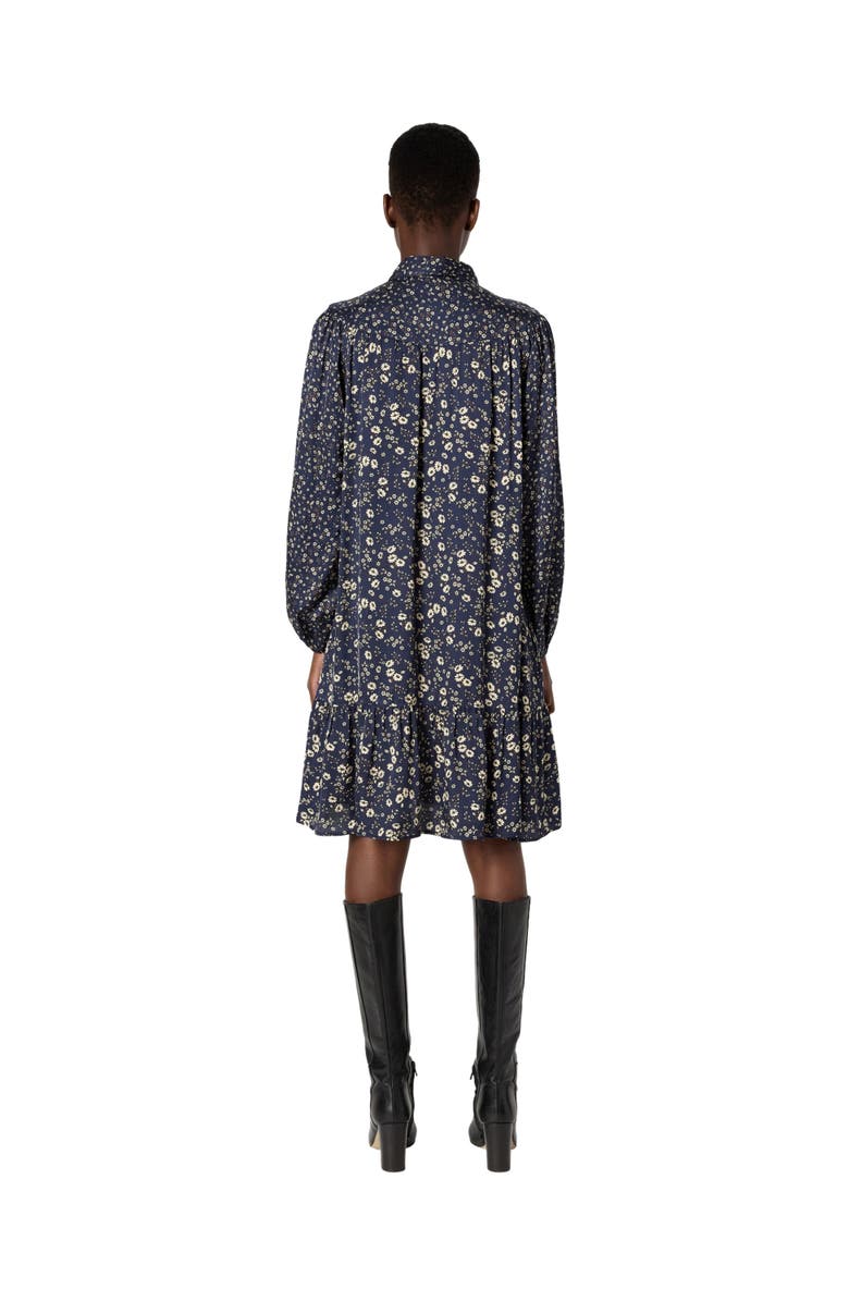 GERARD DAREL Leana Printed Shirt Dress, Alternate, color, Navy Blue