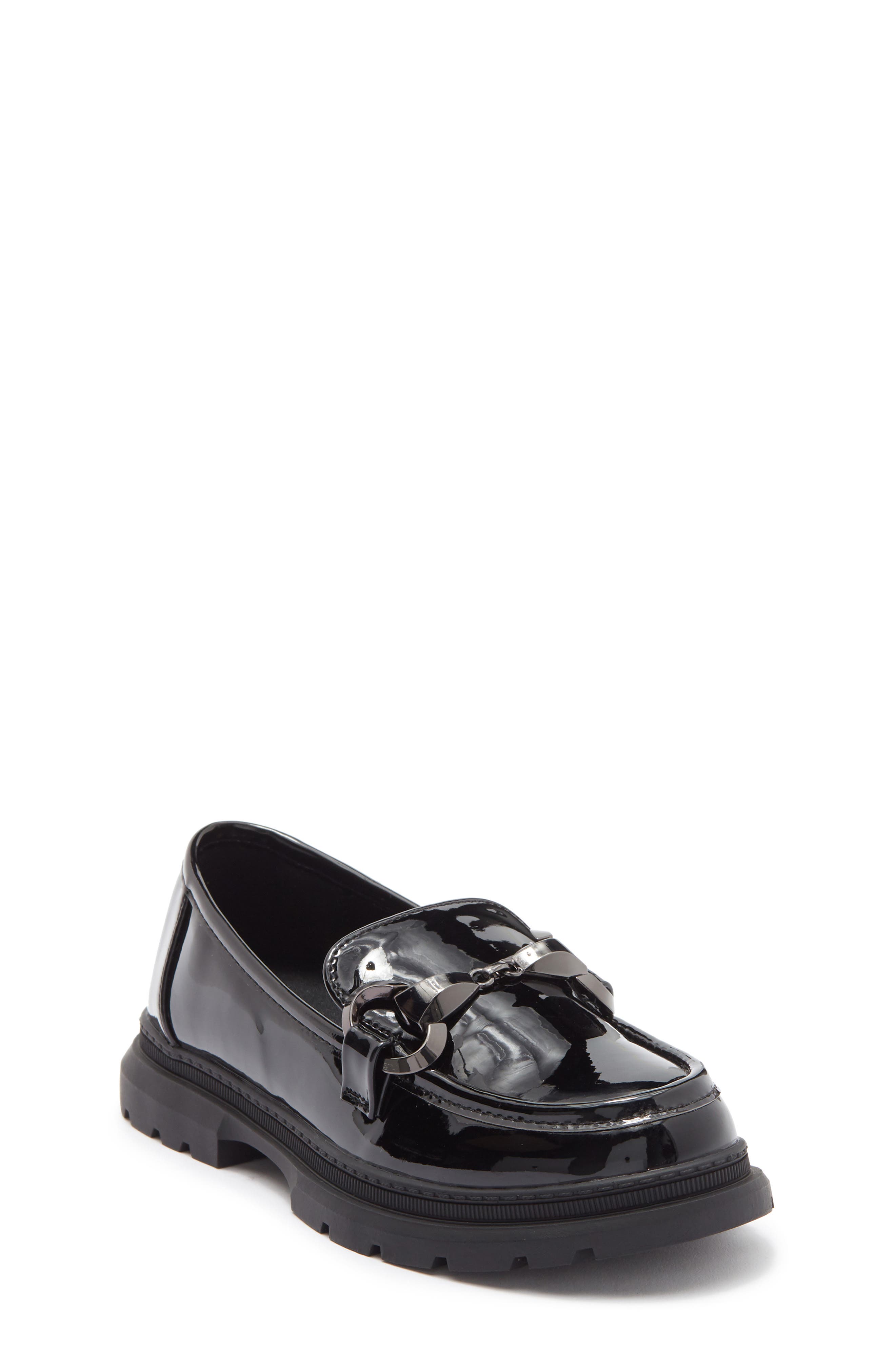 Kids' Tatiana Horsebit Loafer, Main, color, BLACK