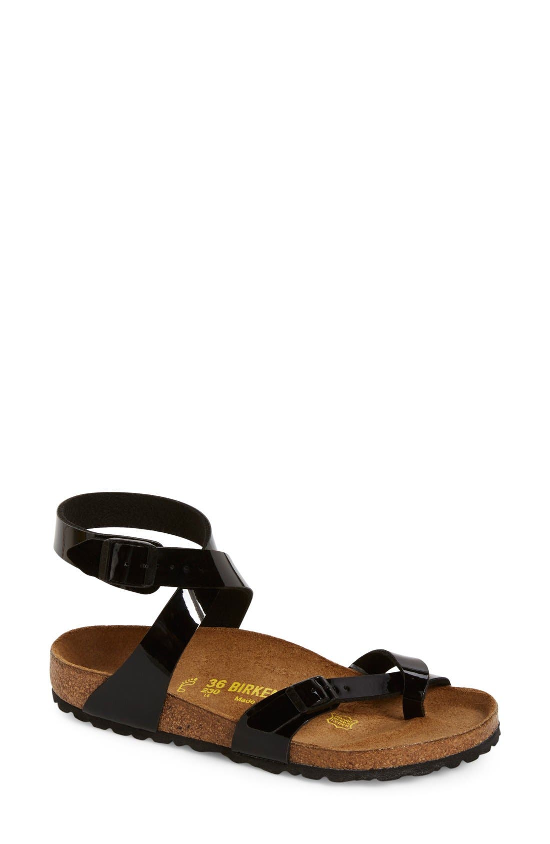 Birkenstock 'Yara' Birko-Flor<sup>™</sup> Ankle Strap Sandal, Main, color, 