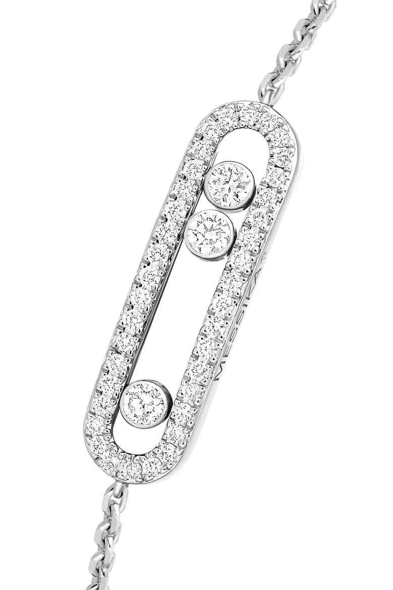 Baby Move Pavé Diamond Bracelet, Alternate, color, WHITE GOLD