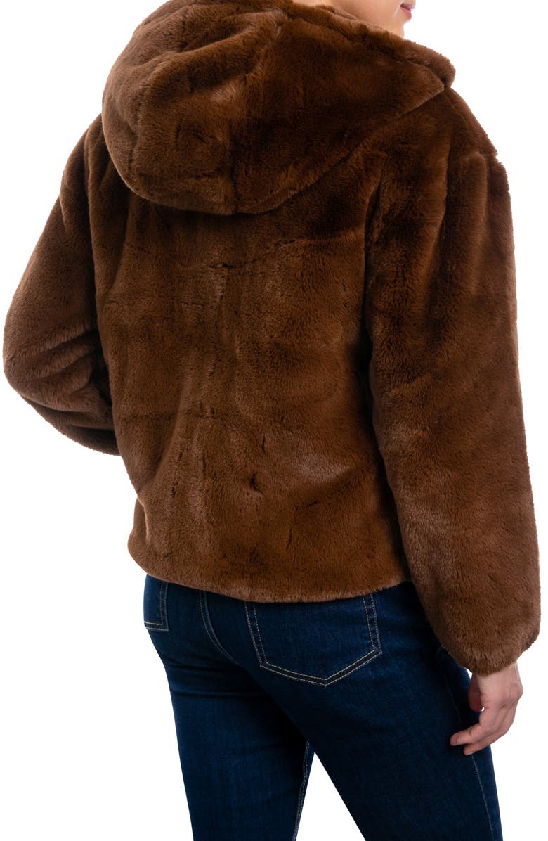 Lucky Brand Faux Fur Hooded Bomber Jacket, Alternate, color, 