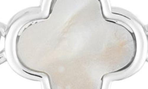 Adornia Mother Of Pearl Clover Station Necklace In White