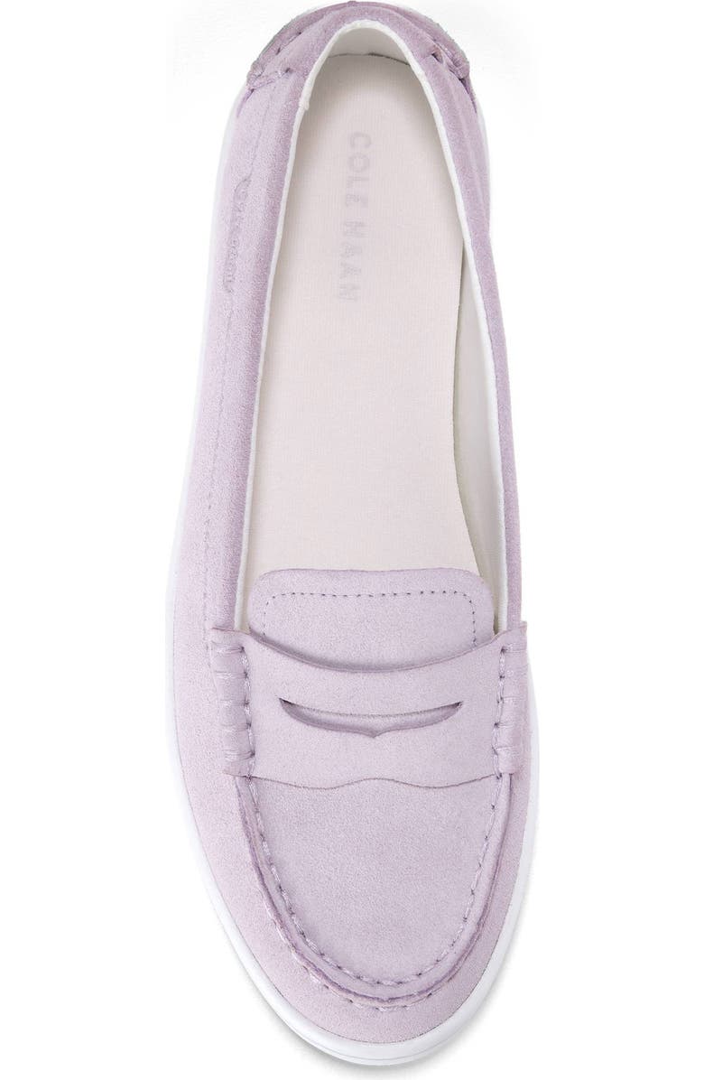 Cole Haan Nantucket Penny Loafer, Alternate, color, Purple Heather Suede/ White