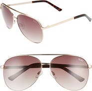 QUAY Australia Vivienne 64mm Aviator Sunglasses