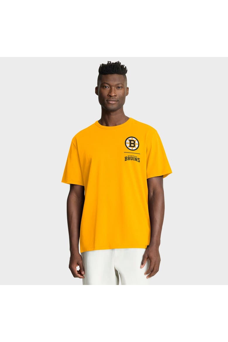 Men's Fanatics  Gold Boston Bruins Crash The Net Legacy T-Shirt, Main, color, Gold