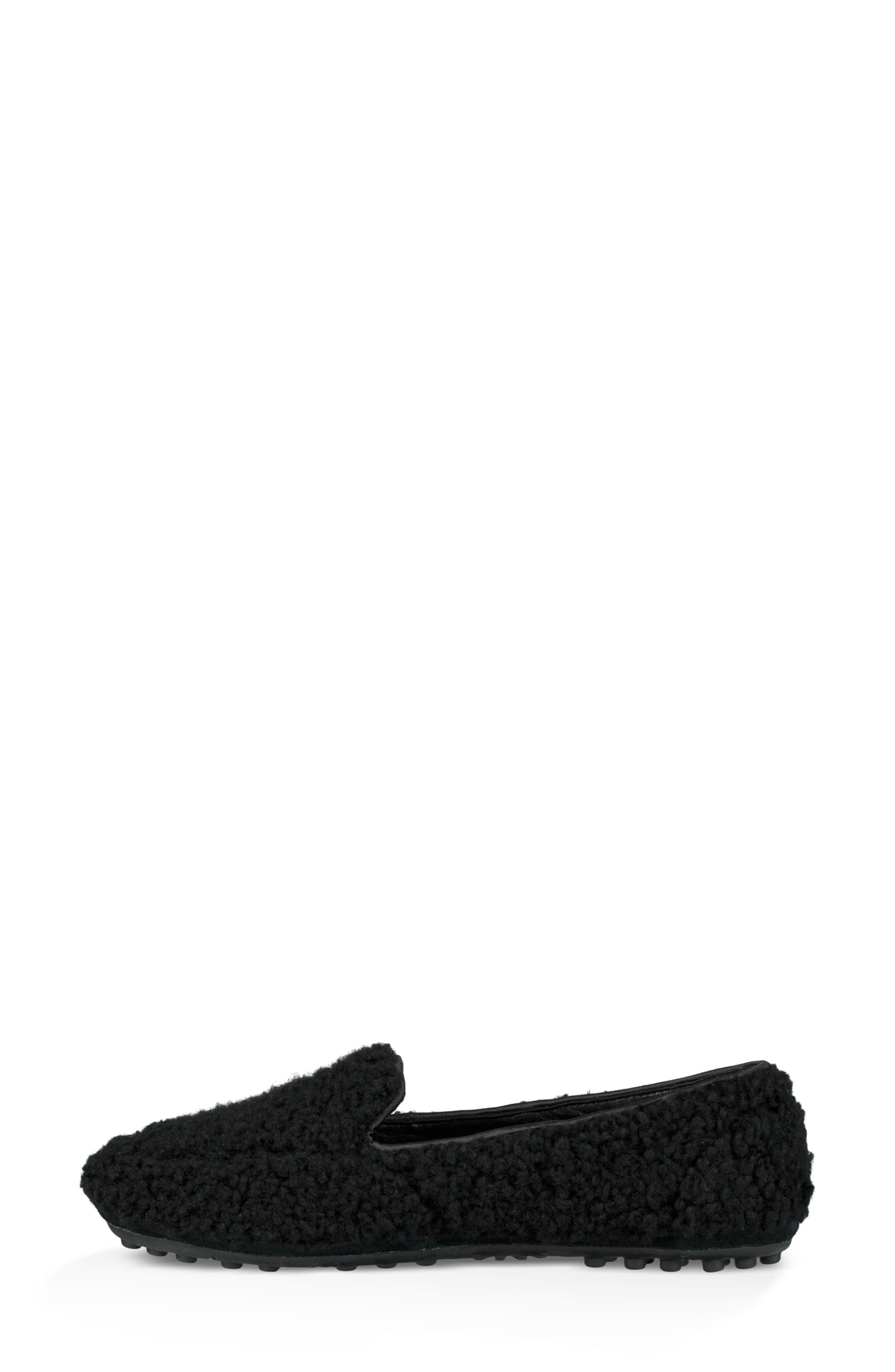 Hailey Fluff Genuine Shearling Slipper, Alternate, color, BLACK