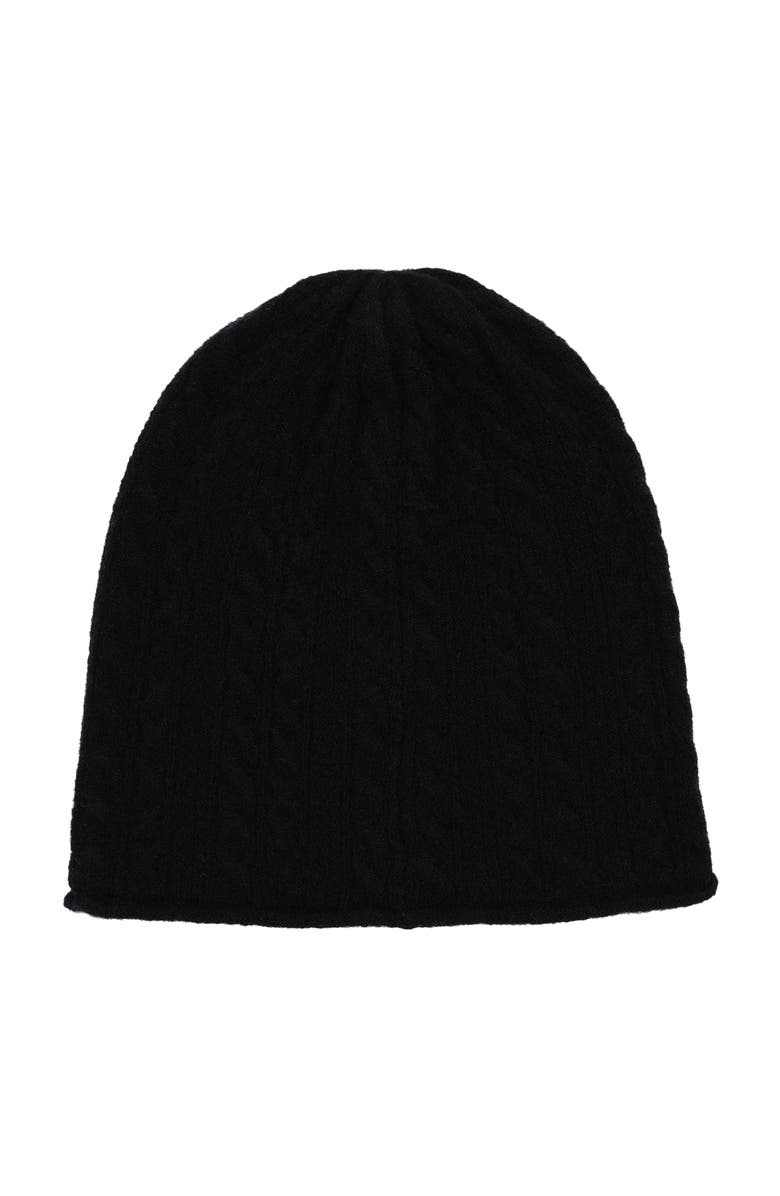 ZZDNU Lauren Ralplh Lauren Mini Cable Knit Slouchy Hat, Alternate, color, Black