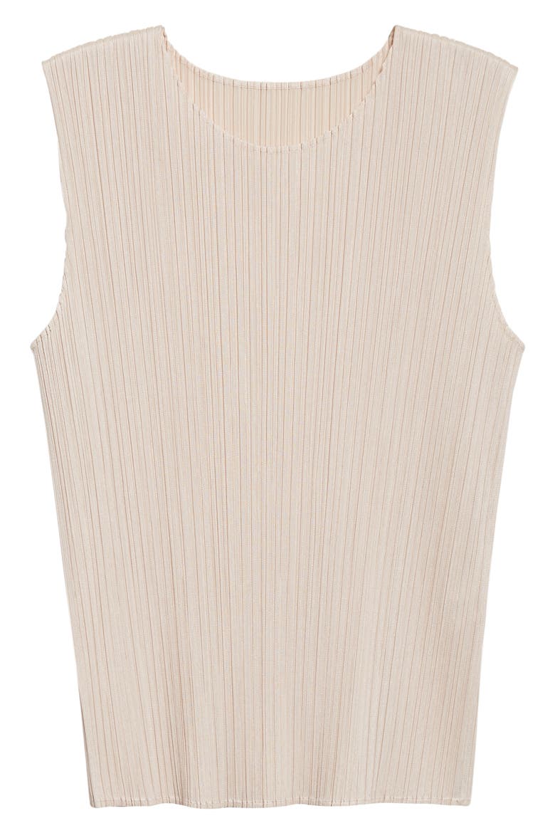 Monthly Colors May Pleated Sleeveless Top, Alternate, color, SAND BEIGE