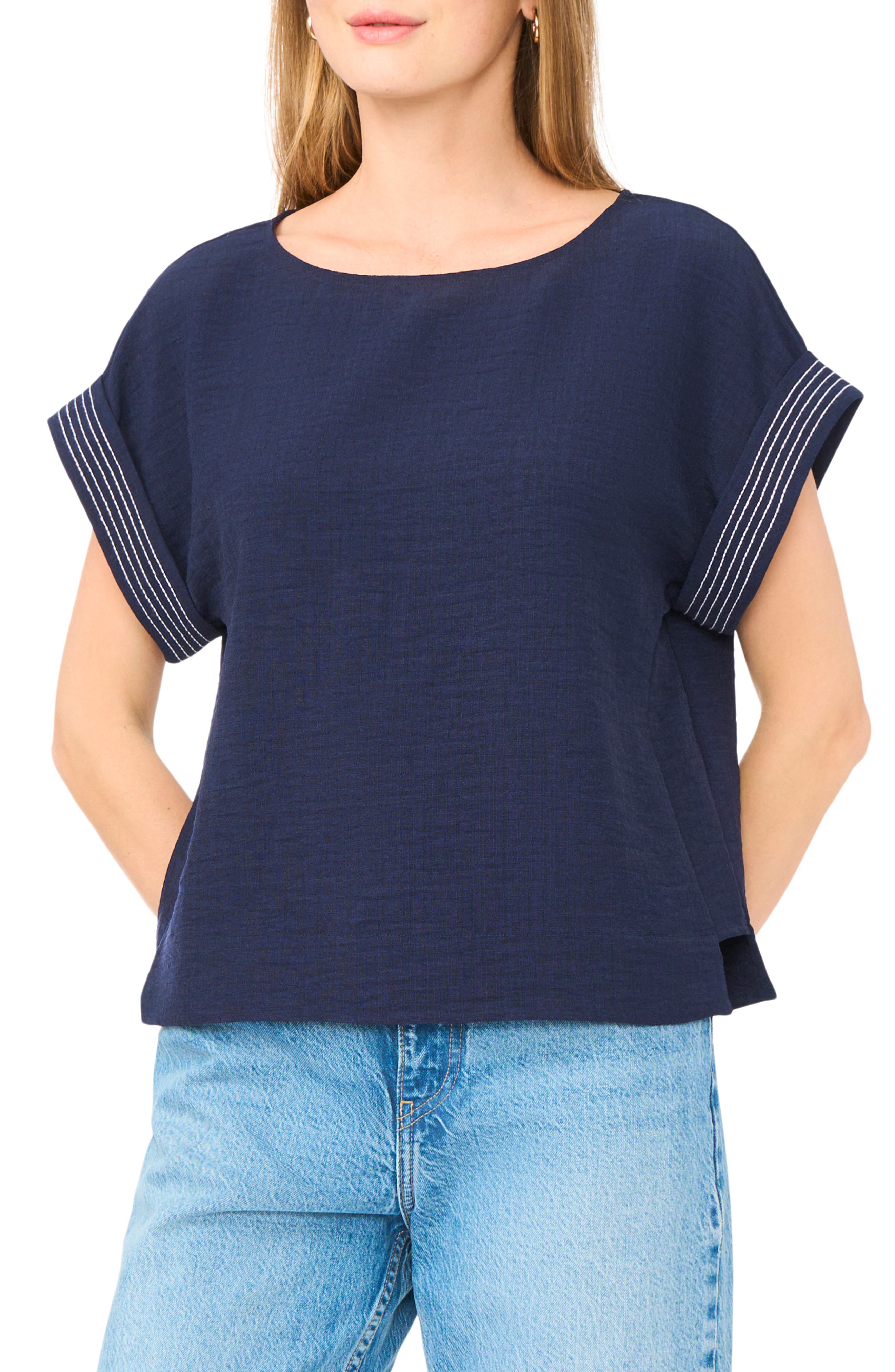 Halogen® Stitch Cuff Top