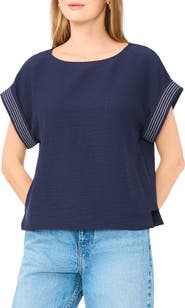 Halogen® Stitch Cuff Top