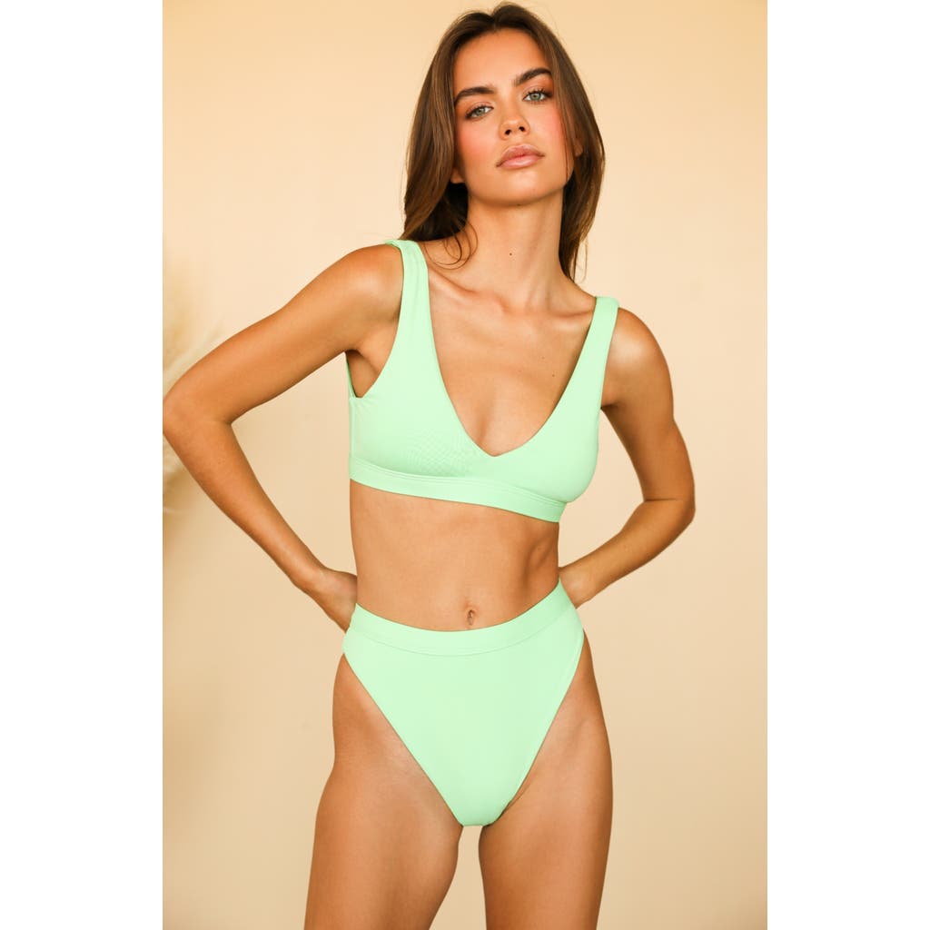 Dippin Daisys Ultra High Waist Cheeky Bikini Bottom In Mojito