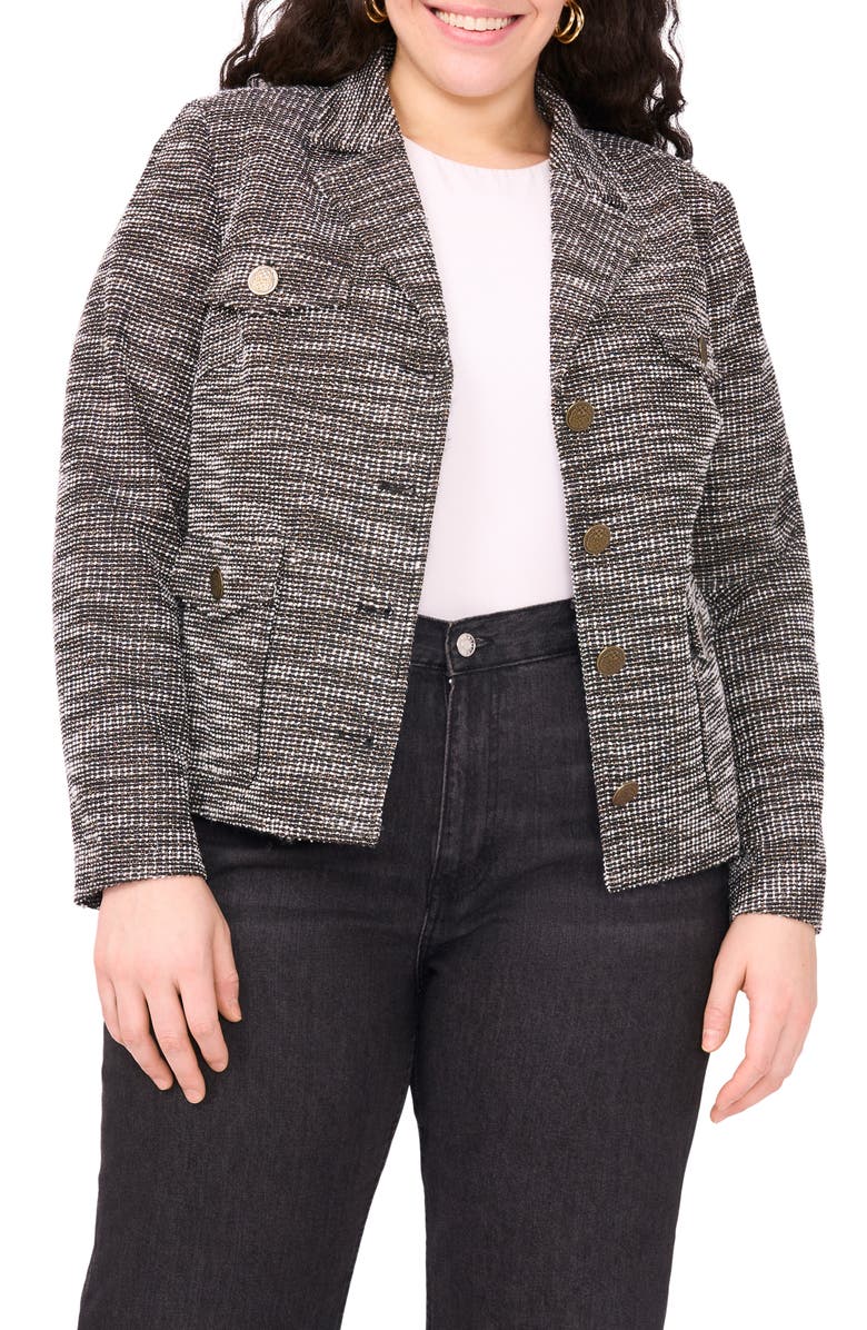 Vince Camuto Tweed Jacket, Main, color, Camel