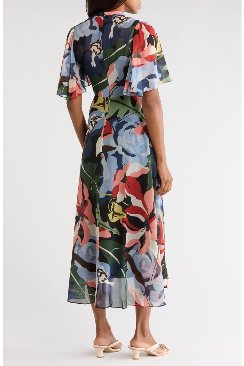 Botanical Garden Silk Blend Dress, Alternate, color, BOTANICAL GARDEN BLACK CO