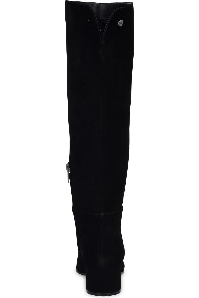 morgin knee high dress leather boots Nine West Women's Morgin Tall Pointy Toe Block Heel Boots, Regular & Wide Calf