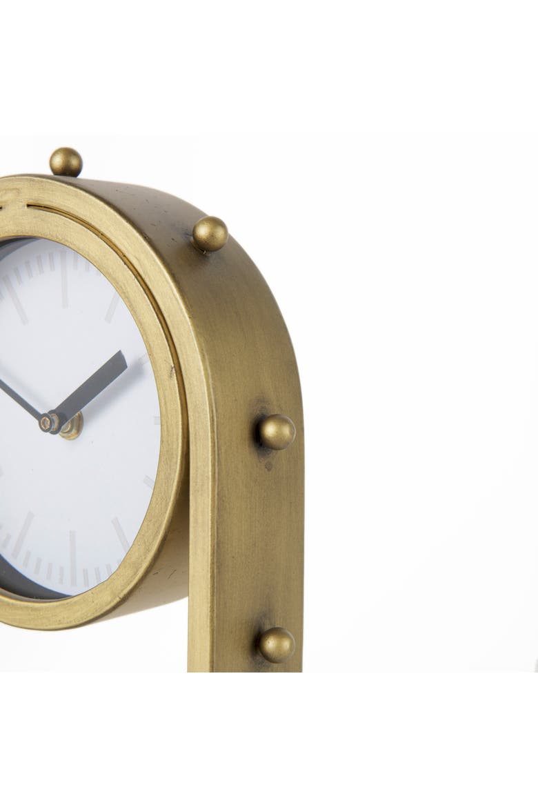 Marian Studded Table Clock, Alternate, color, Gold