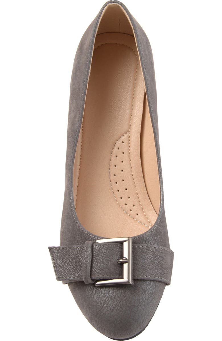 Journee Collection Graysn Wedge Pump, Alternate, color, Grey