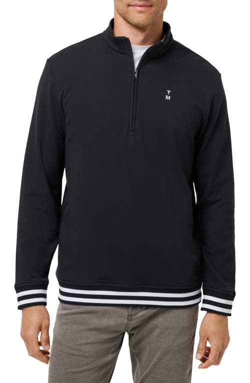 Travismathew Happier Hour Quarter Zip Top In Black