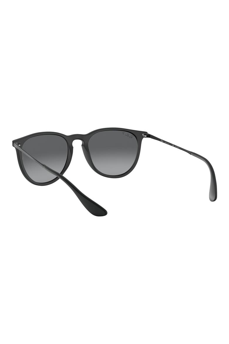 54mm Polarized Gradient Round Sunglasses, Alternate, color, BLACK