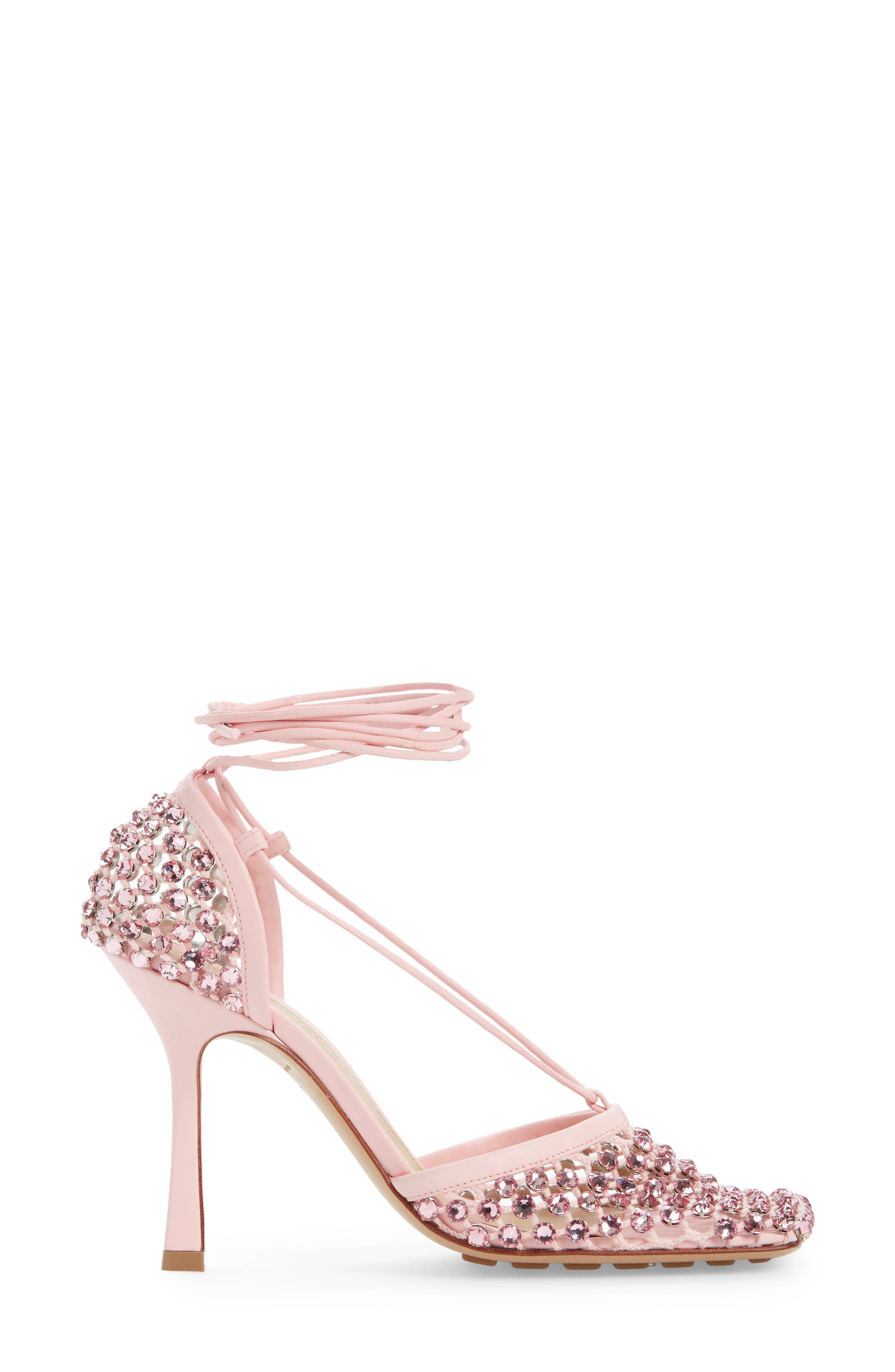 Sparkle Ankle Wrap Square Toe Pump, Alternate, color, CAMELLIA-CR