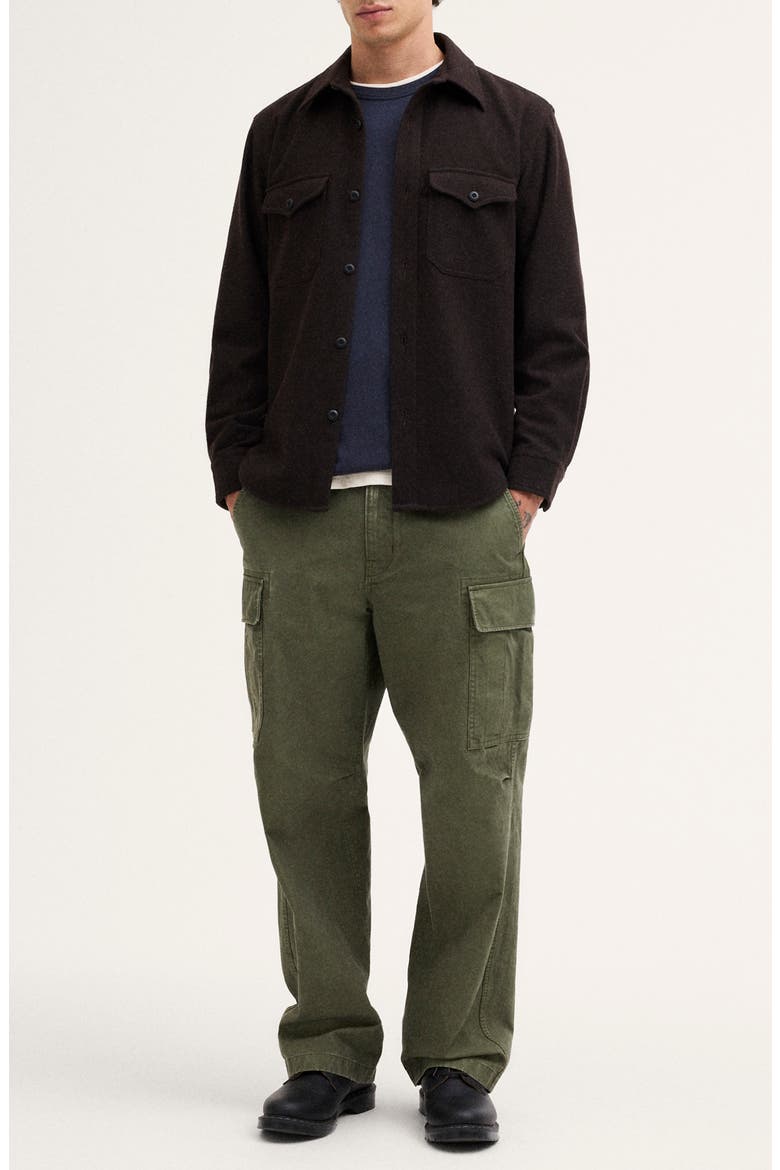 Wool Blend Shirt Jacket, Alternate, color, DARK BROWN