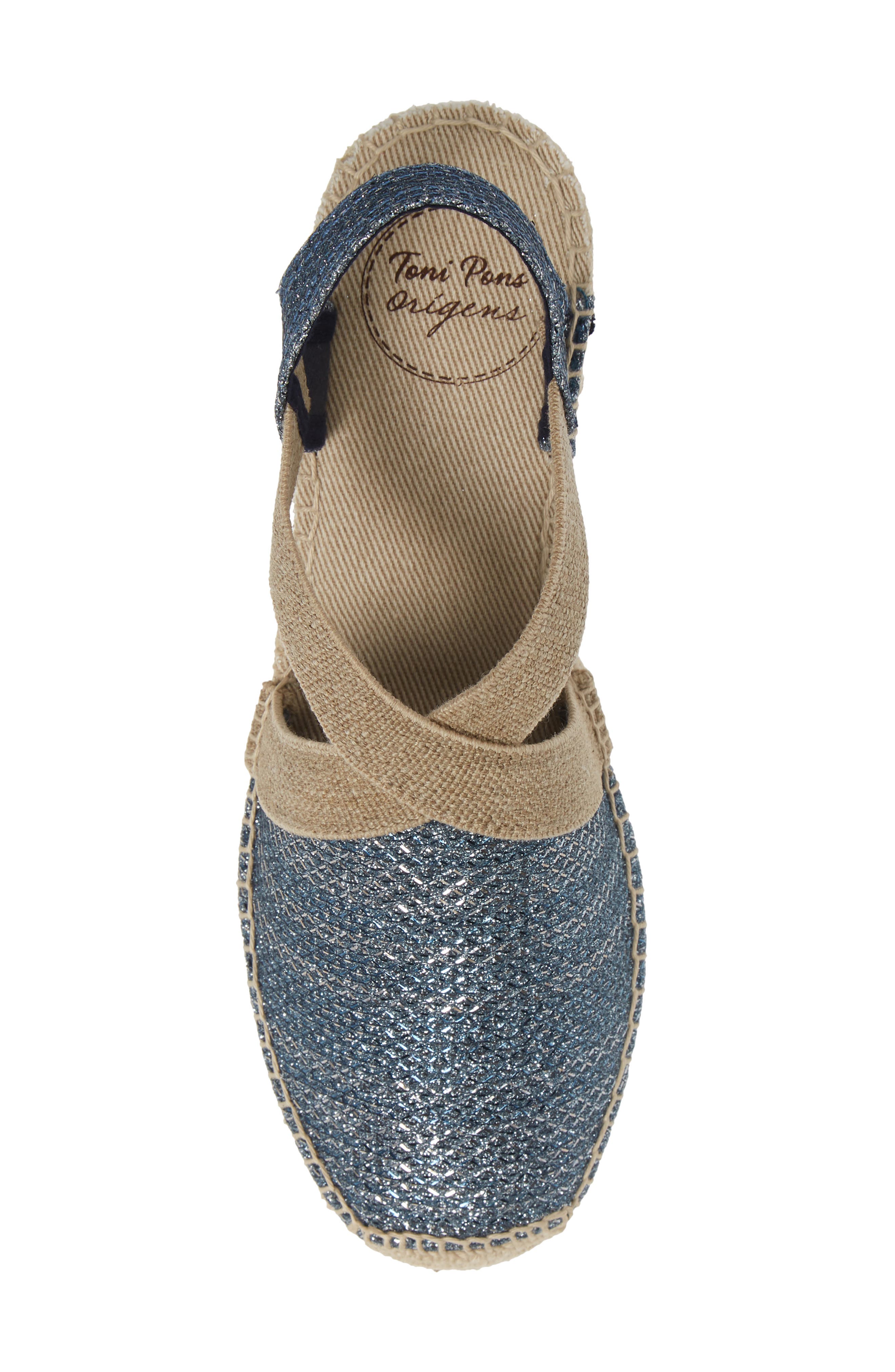 'Triton' Espadrille Wedge, Alternate, color, NAVY FABRIC