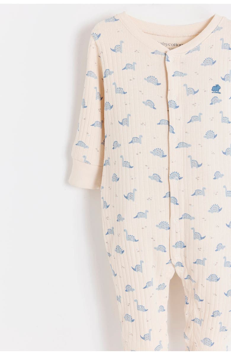 Babycottons Dinomyte Front-Snap Footie for Infant, Alternate, color, Full-Print