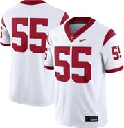 Nike Men's Nike #55 White USC Trojans Limited Away Game Jersey