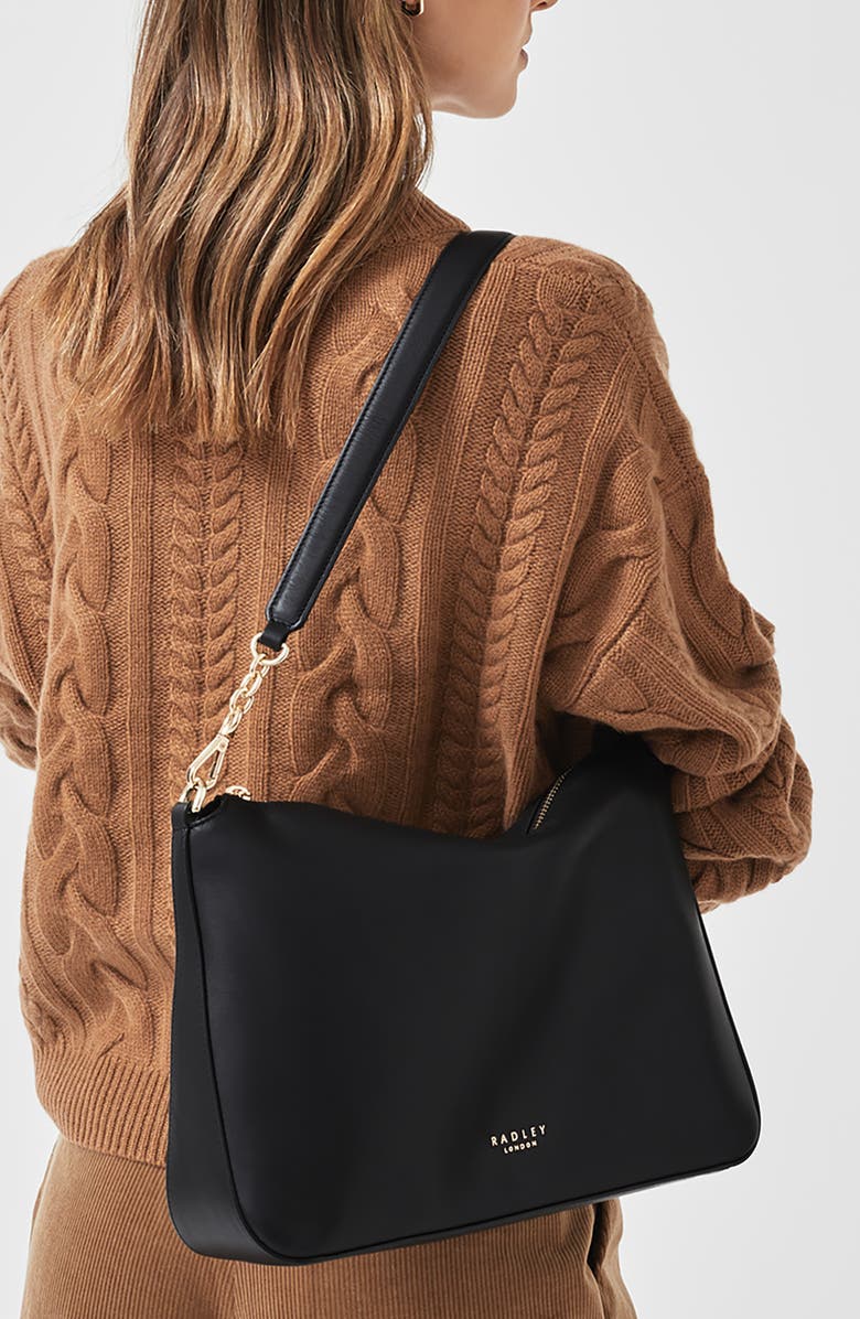 Radley Warnham Court Medium Zip Top Shoulder Bag, Alternate, color, Black