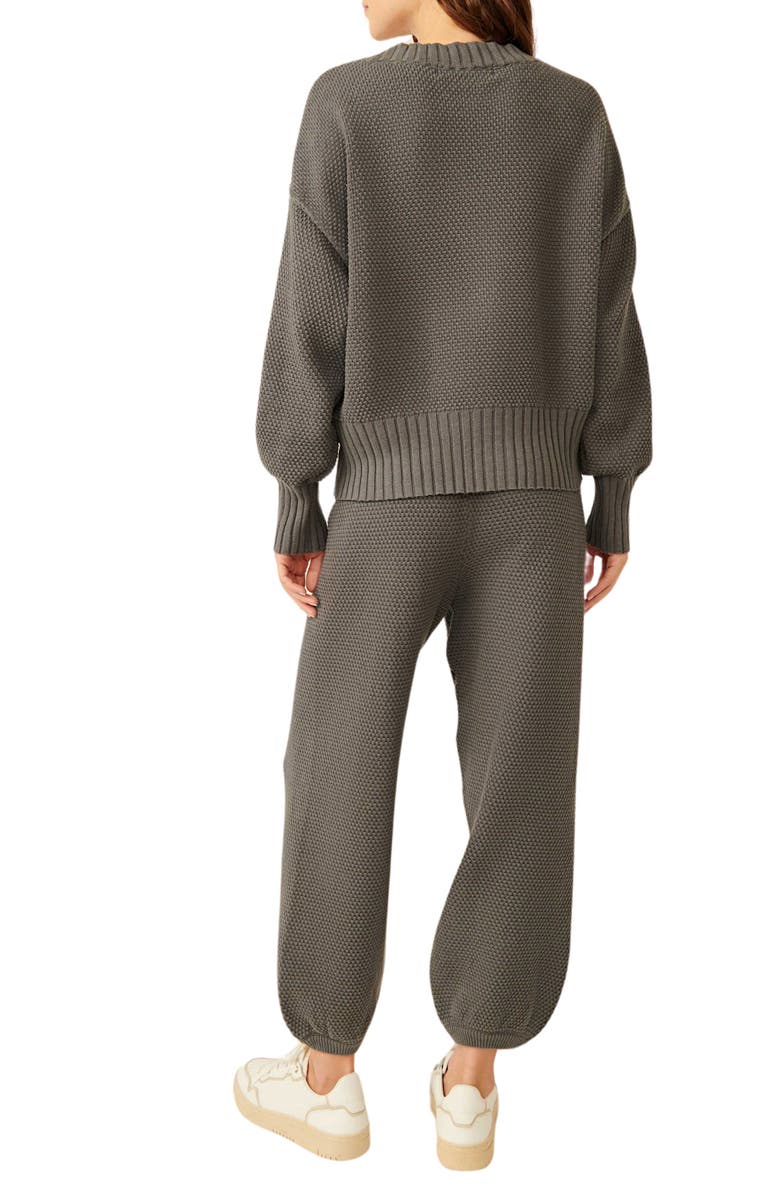 Free People Hailee Waffle Stitch Cardigan & Pants, Alternate, color,