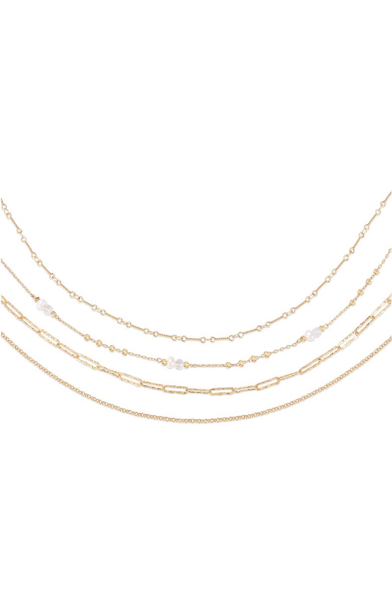 RETRO CHIC Aeolian Echo Necklace Set, Main, color, Gold