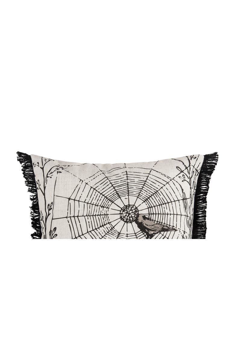 C&F Home Jol Boo Spider Web Halloween Printed Throw Pillow, 18" x 18", Alternate, color, Beige