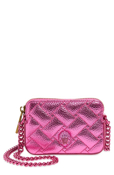 Micro Kensington Drench Metallic Faux Leather Camera Bag