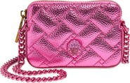 Kurt Geiger London Micro Kensington Drench Metallic Faux Leather Camera Bag