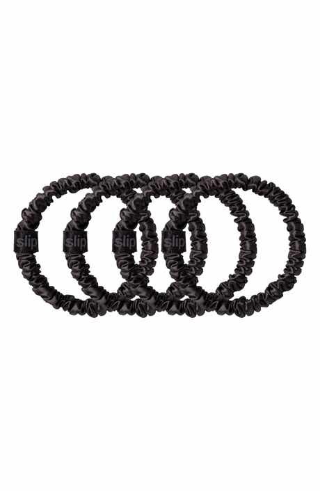 slip Pure Silk 4-Pack Skinny Scrunchies: Back to Basics Collection