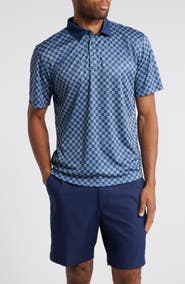 Swannies Gunnar Check Print Golf Polo