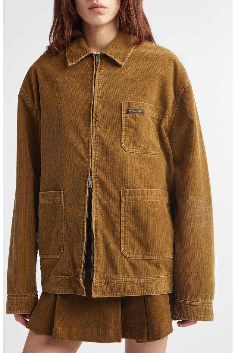 Journey Unisex Zipped Workwear Jacket, Alternate, color, AMBER HONEY