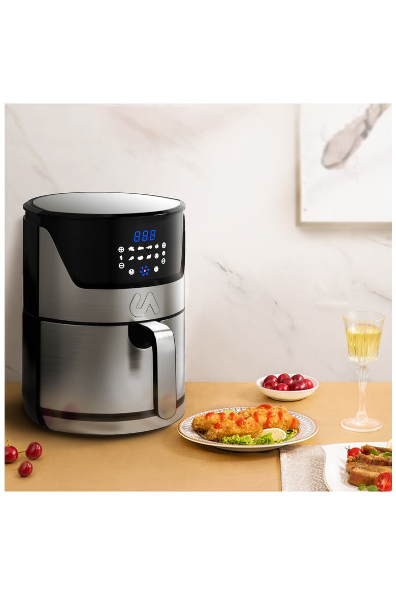 Digital 5 Quart Air Fryer, Alternate, color, STAINLESS STEEL