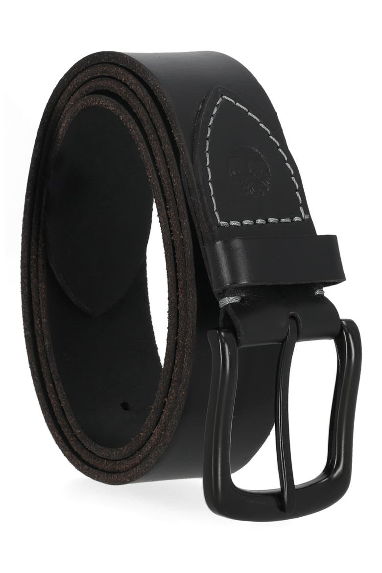 38mm Leather Belt, Alternate, color, BLACK