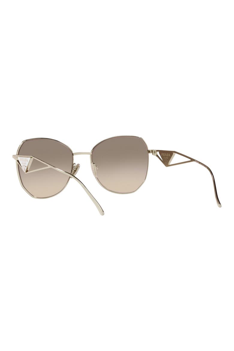 57mm Gradient Round Sunglasses, Alternate, color, PALE GOLD
