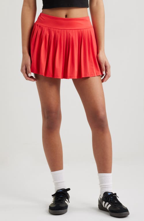 Bp. Pleated Miniskort In Red Bittersweet