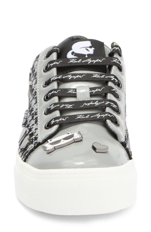 Karl Lagerfeld Paris Cate Pins Tweed Sneaker In Multi