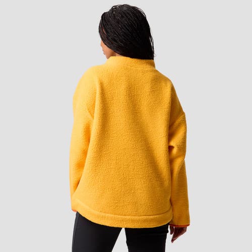 Backcountry Wander Pile-fleece Mock-neck Top In Yellow