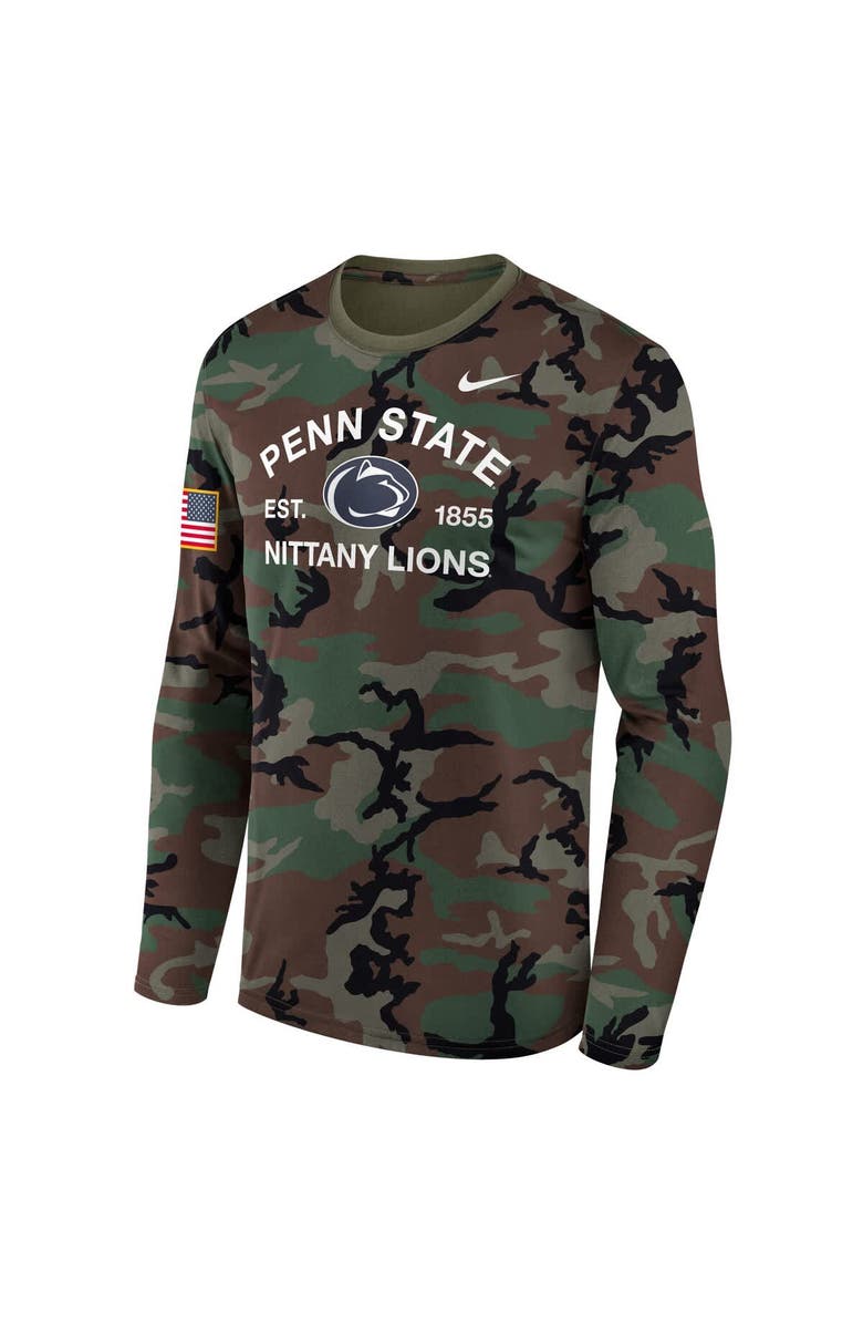 Nike Men
s Nike Camo Penn State Nittany Lions 2025 Military Appreciation Legend Dri-FIT Long Sleeve T-Shirt, Alternate, color, Camo